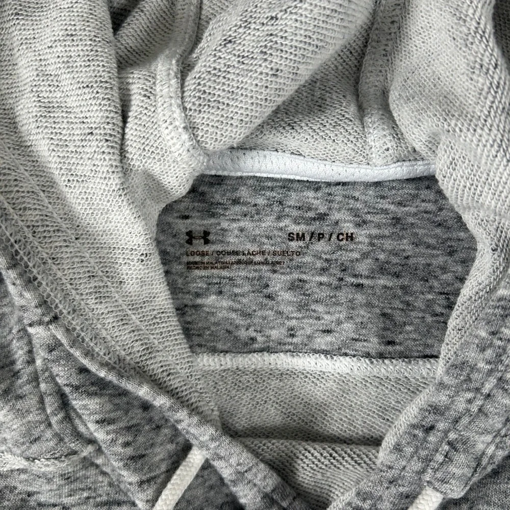 Under Armour Short‎ Sleeve Hoodie Mens Small Gray Project Rock RSPCT Brahma Bull